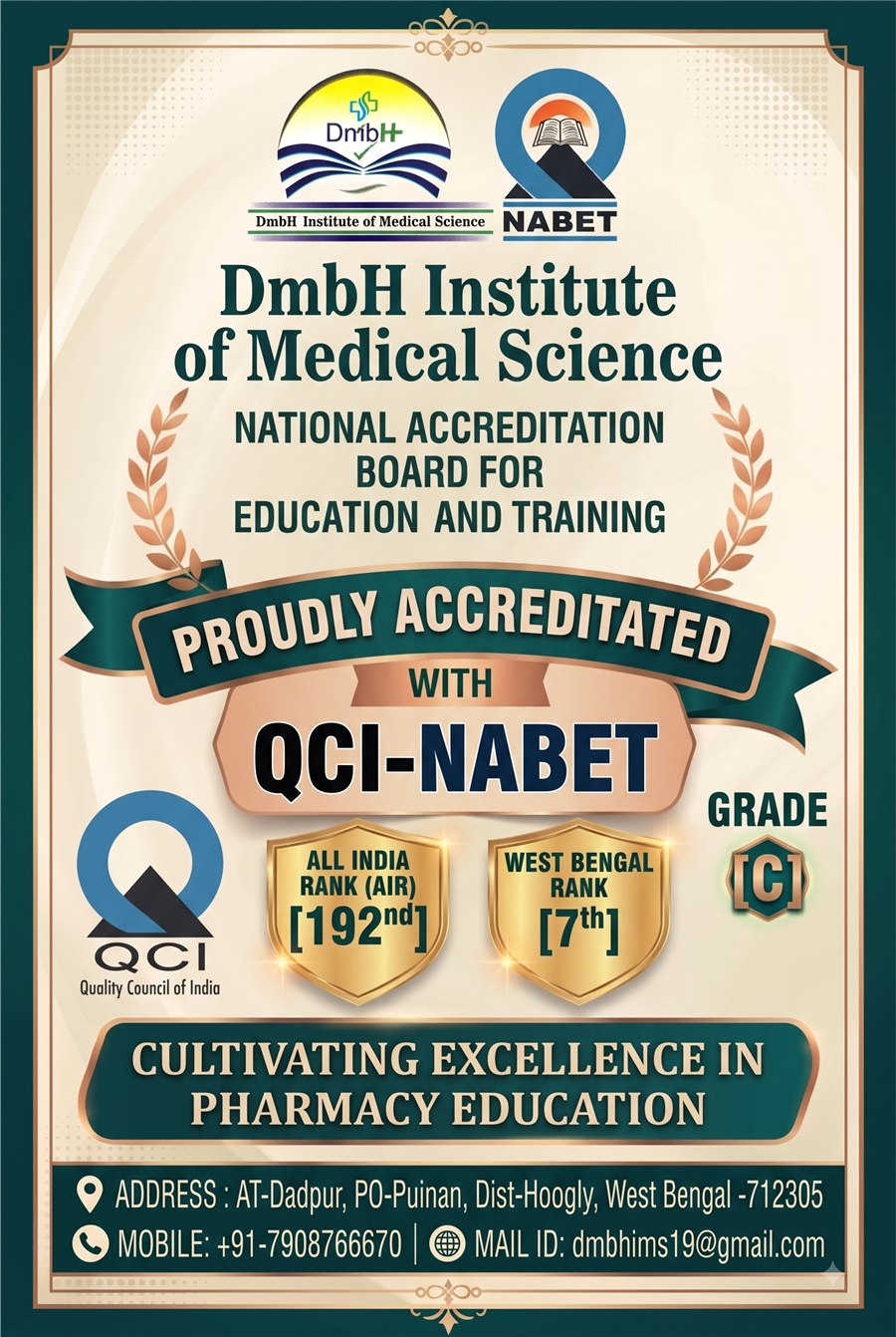 Proudly accredited with QCI-NABET, Grade C - All India Rank 192, West Bengal Rank 7